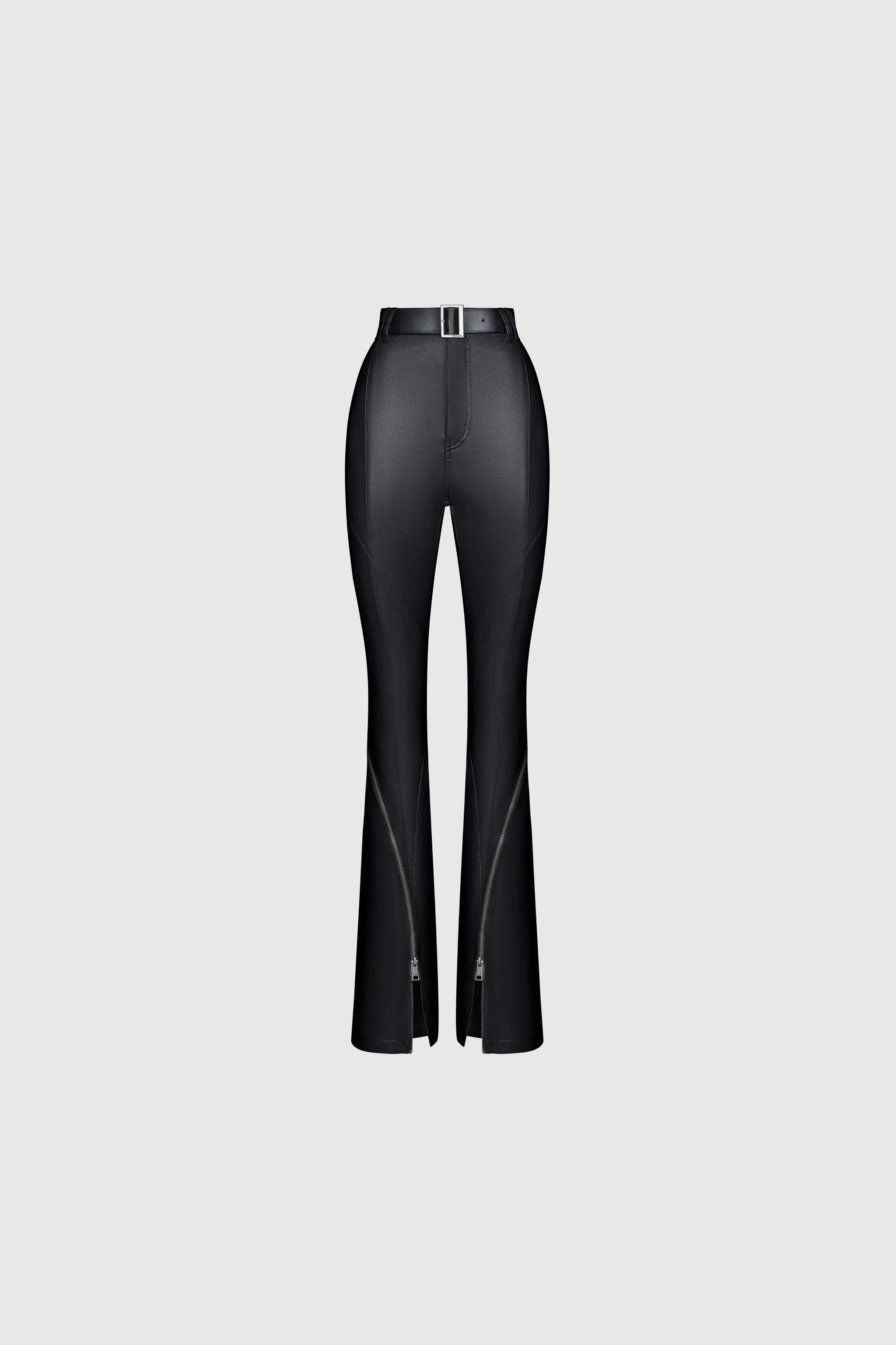 Biker leather pants, ЧЕРНЫЙ